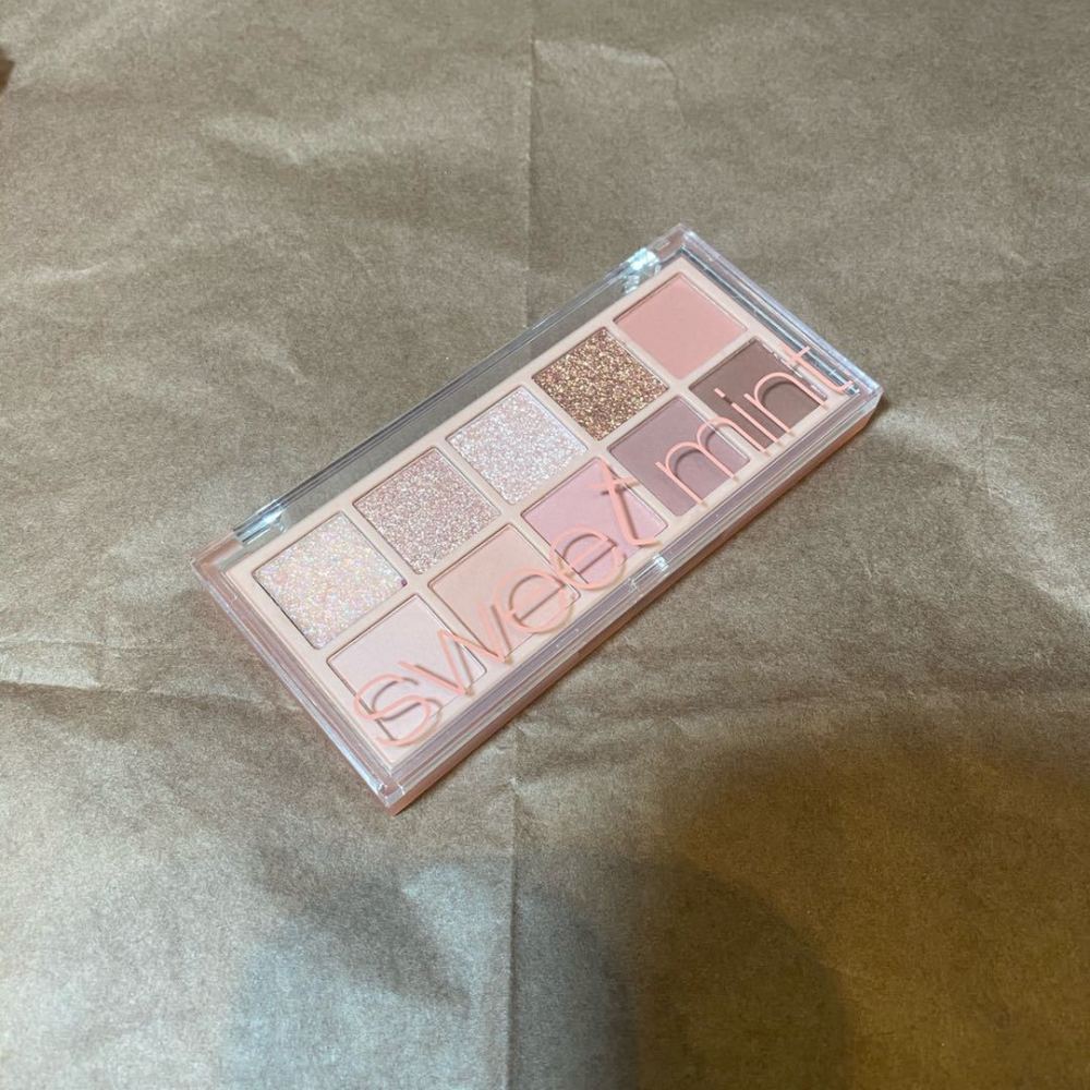 sweet mint新手10色眼影盘亮片闪粉珠光土豆泥哑光ins彩妆盘跨境