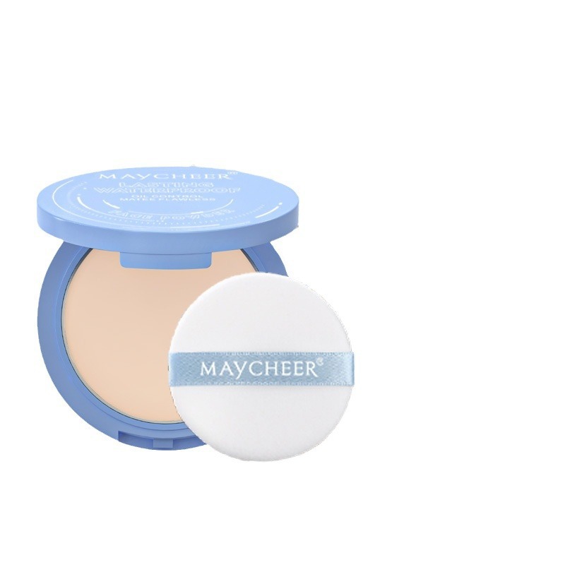 MAYCHEER美茜儿丝滑雾面柔光跨境粉饼OIL CONTRPLMATEE FLA