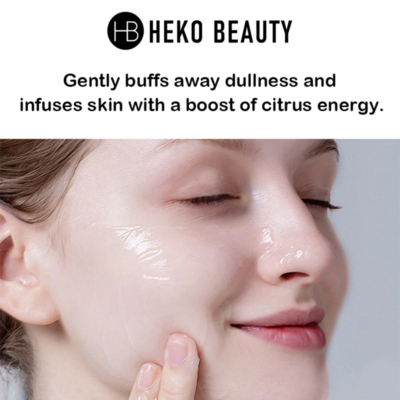 跨境英文版HEKOBEAUTY去角质凝胶香橙亮肤洁面深层清洁毛孔