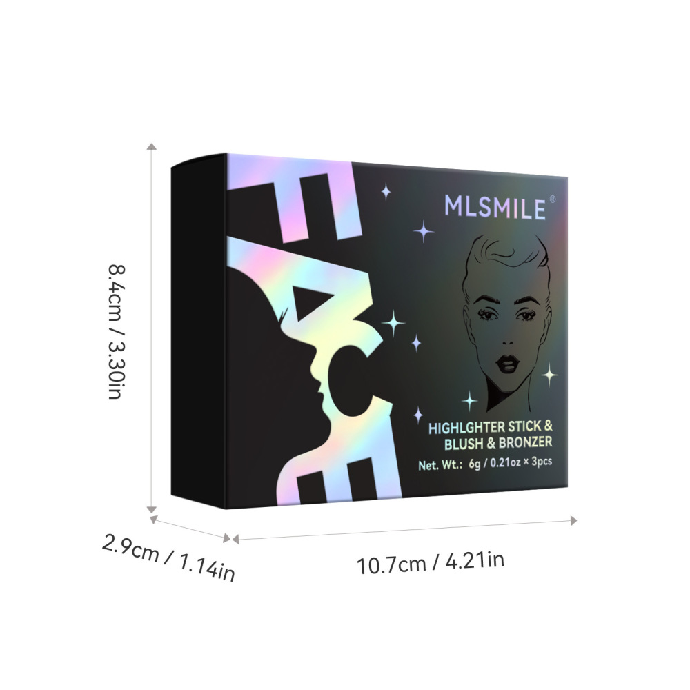 MLSMILE彩妆高光修容棒套装遮瑕腮红棒 修饰轮廓阴影卧蚕笔哑光