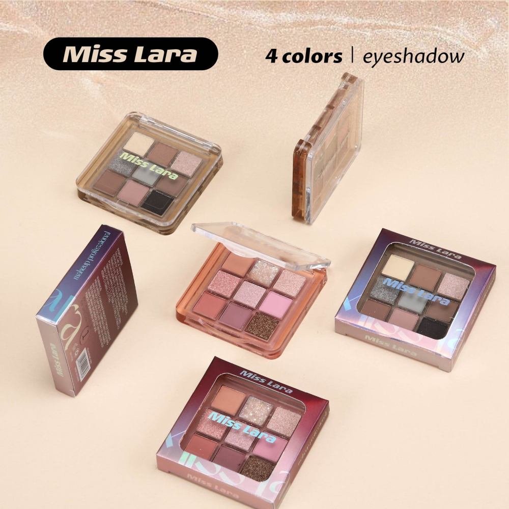 MissLara九色眼影盘哑光细闪大地色烟熏眼影细腻不飞粉跨境彩妆