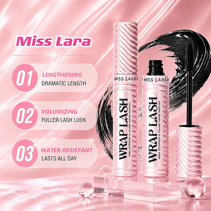 跨境MissLara持久定型睫毛膏化妆师专用防水不晕染纤长速干睫毛膏