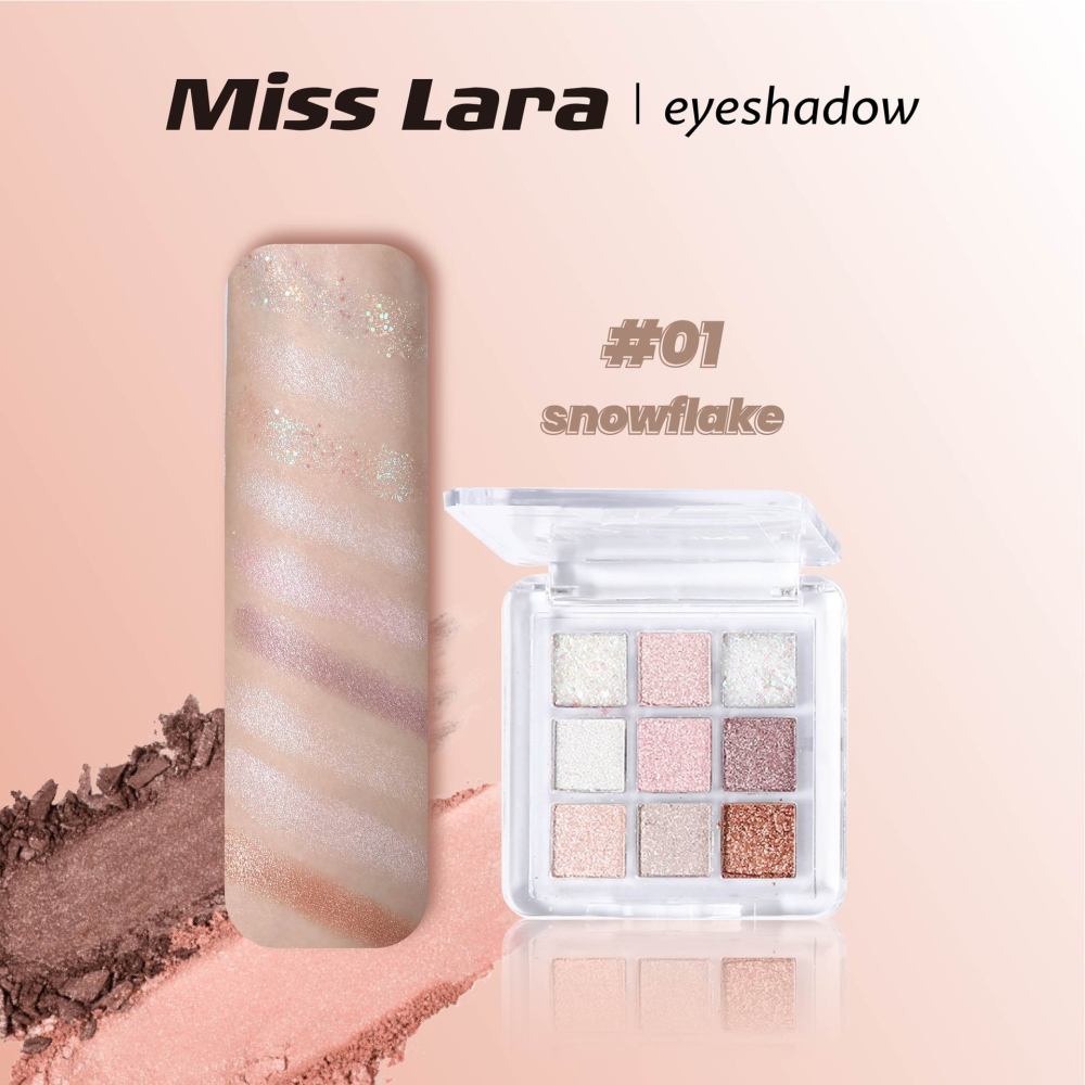 MissLara九色眼影盘哑光细闪大地色烟熏眼影细腻不飞粉跨境彩妆