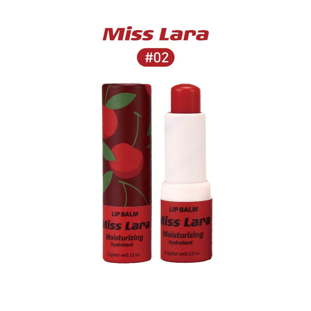 跨境Misslara有色润唇膏口红圆纸筒水果香6色滋润补水保湿外贸