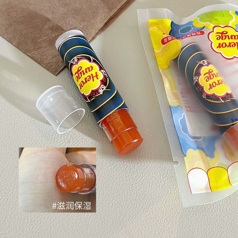 HERORANGE~百味棒棒糖润唇膏热可可唇膜滋润保湿补水打底唇膏男女