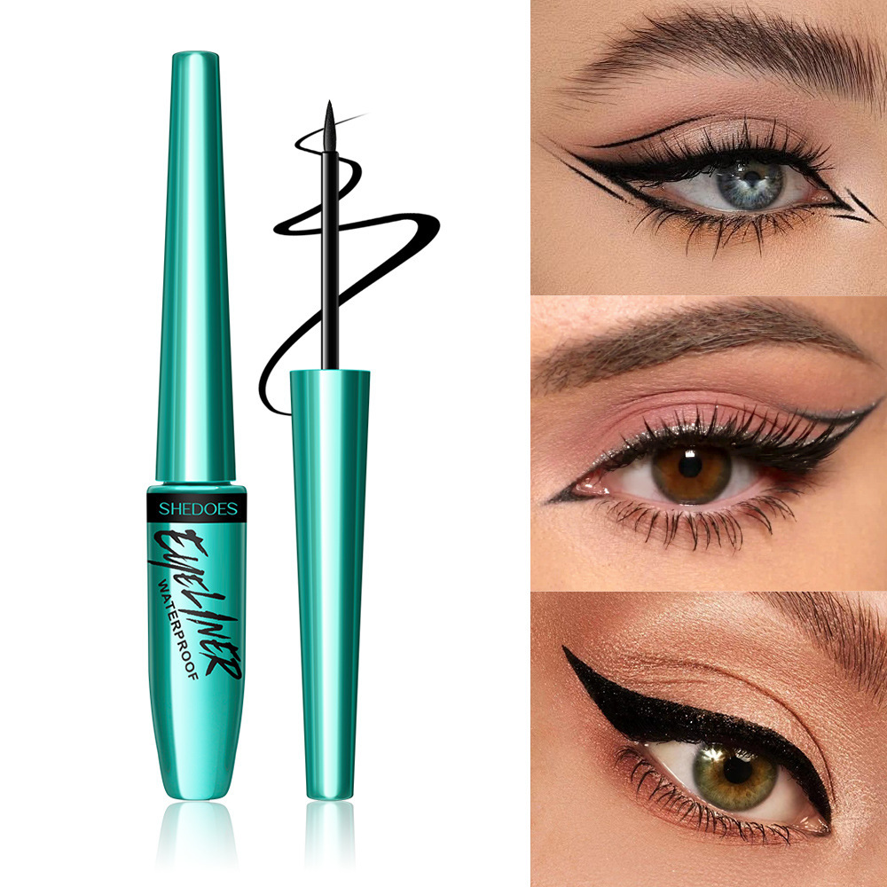 跨境SHEDOES黑色丝滑不晕染防水防汗速干持久酷黑眼线液 EYELINER