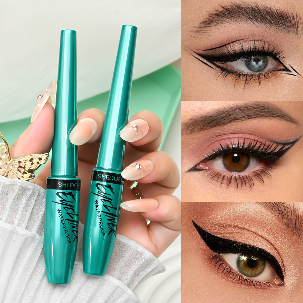 跨境SHEDOES黑色丝滑不晕染防水防汗速干持久酷黑眼线液 EYELINER