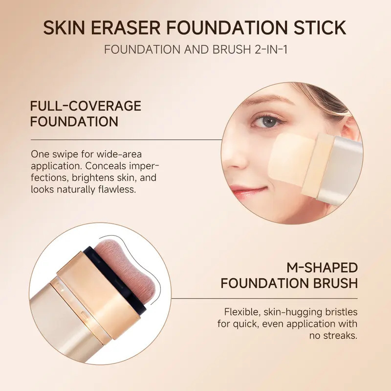 跨境爆款粉底棒  修容遮瑕轻薄持久不脱妆不卡粉Foundation stick