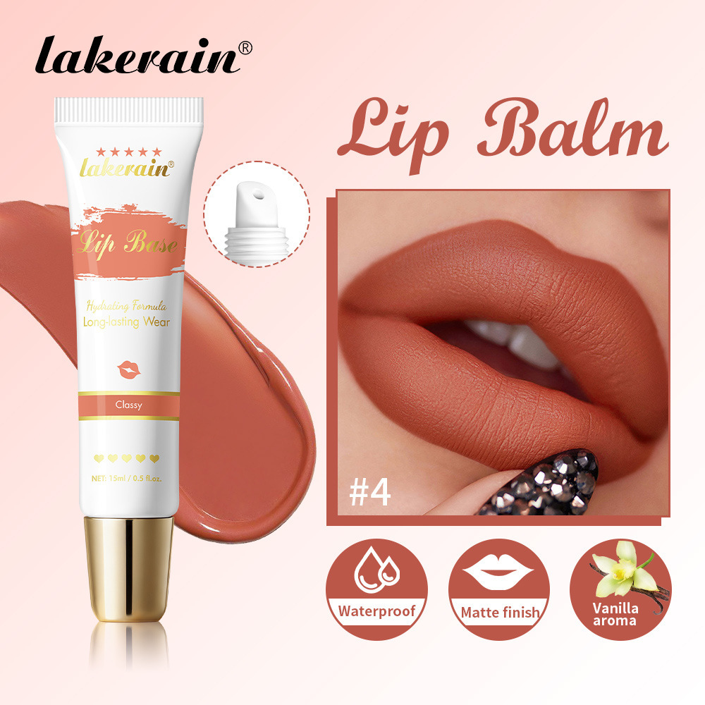 跨境lakerain lip base唇部底霜 细腻顺滑哑光唇釉 多用途腮红霜
