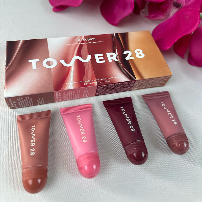 跨境TOWER 28唇釉唇部套装护理/补水保湿滋养润唇唇彩跨境唇蜜