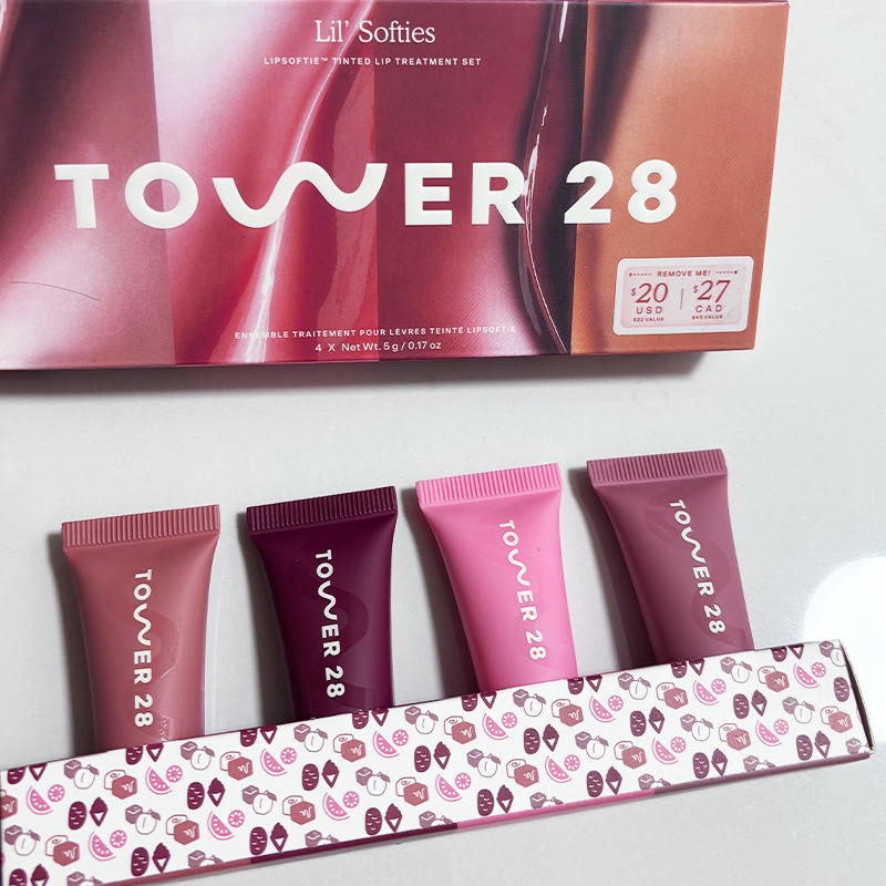 跨境TOWER 28唇釉唇部套装护理/补水保湿滋养润唇唇彩跨境唇蜜