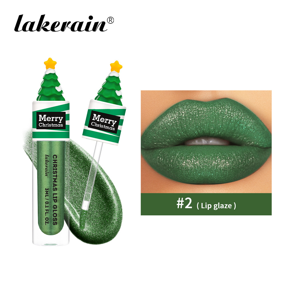 跨境lakerain圣诞唇彩 滋润保湿液体口红 圣诞节日唇釉外贸批发