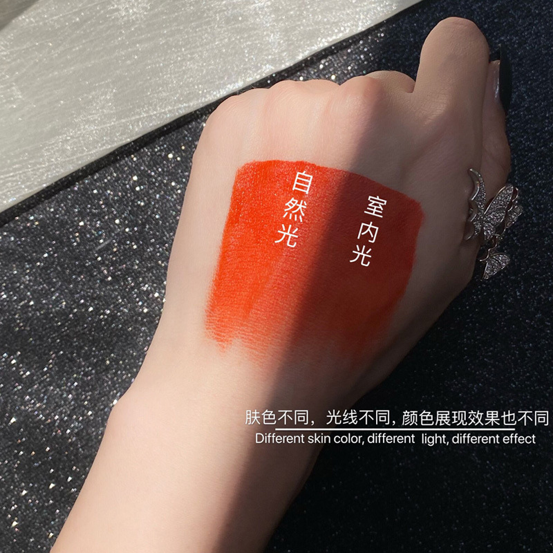 5支装中国风唇釉套装学生款不掉色不沾杯哑光雾面显白烟盒口红