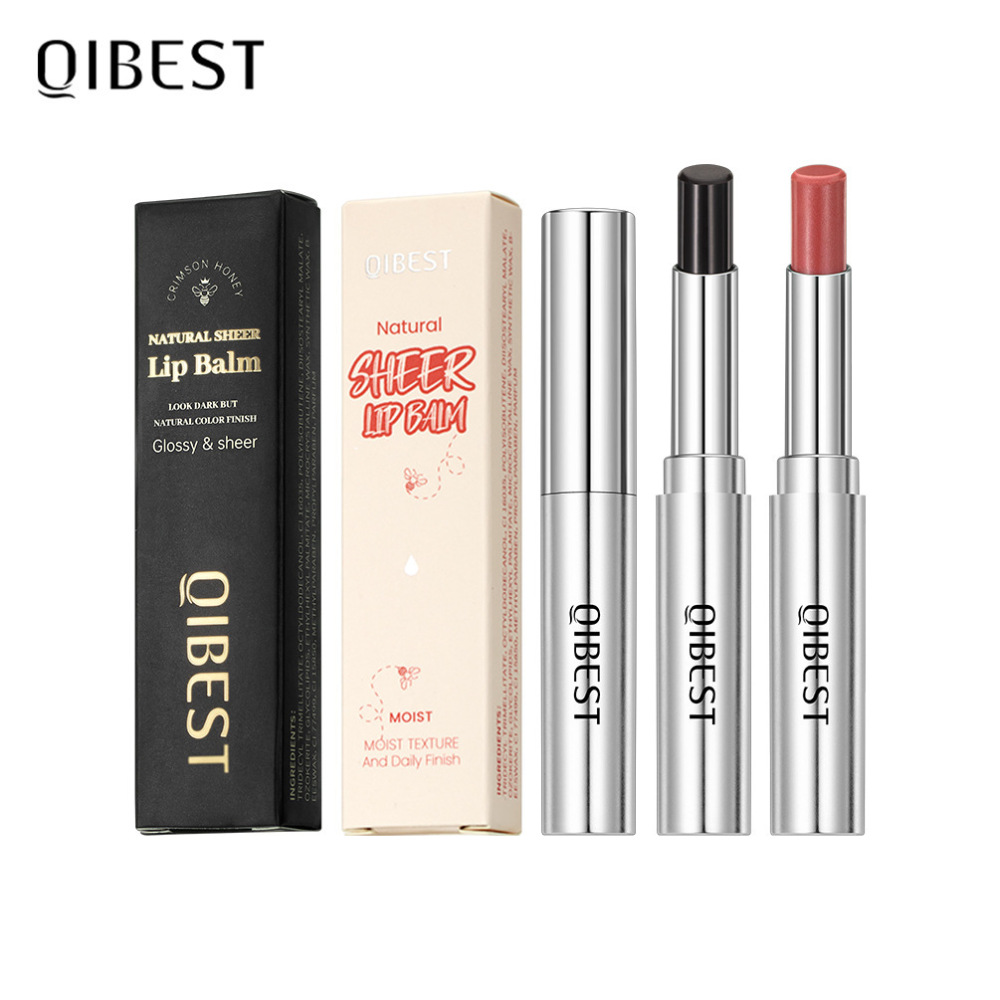 QIBEST有色唇膏滋润补水保湿唇部护理修护防干裂口红打底淡化唇纹
