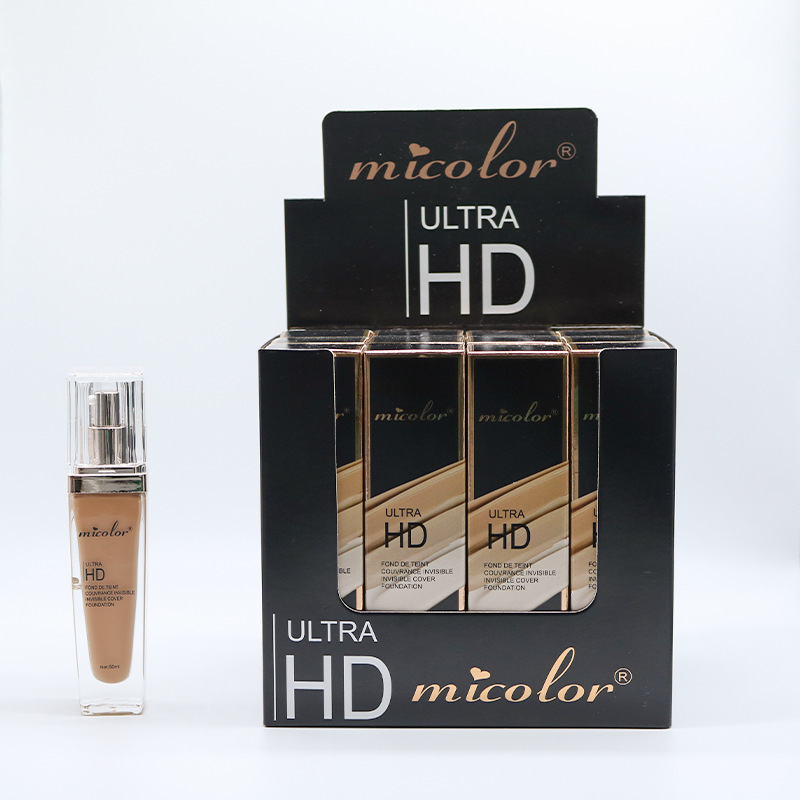 跨境热销ULTRA HD遮瑕粉底液自然持久不脱妆保BB霜粉底液