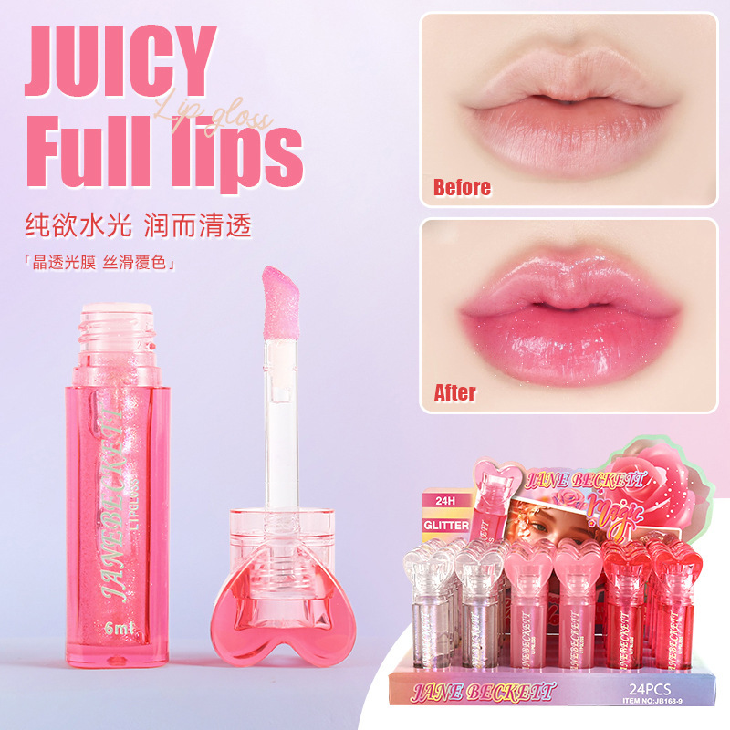 跨境外贸小粉盾变色唇彩珠光带闪滋润唇蜜现货Lip Gloss可印LOGO