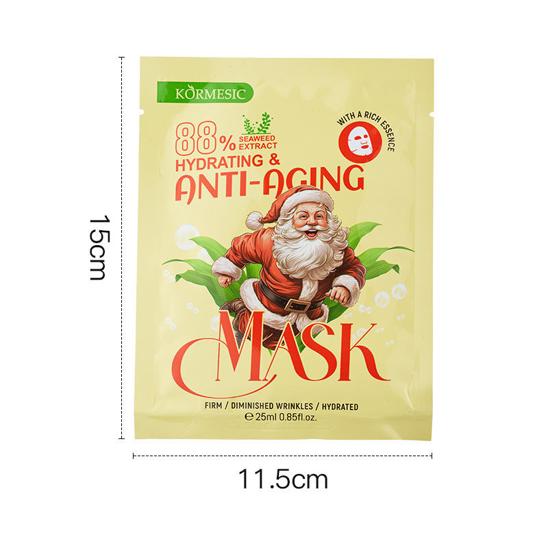 KORMESIC全英文圣诞补水面膜facial mask亚马逊热卖面膜贴供跨境