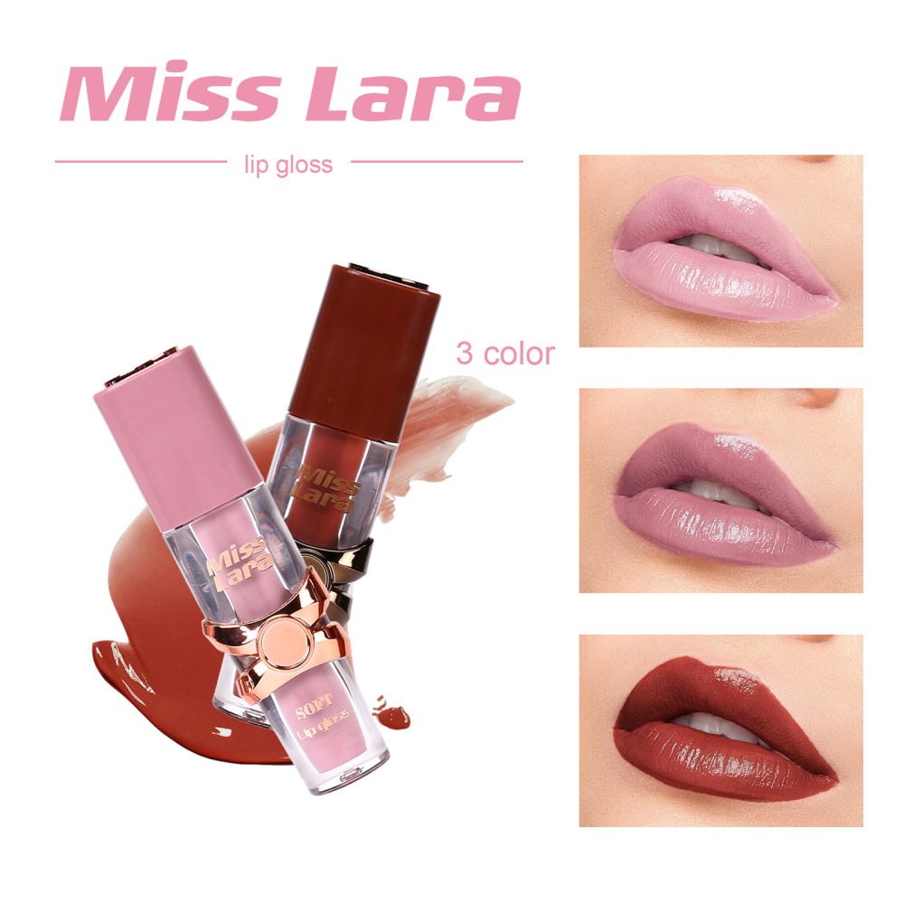 跨境Misslara轻透水光镜面唇釉3色玻璃唇不沾杯持久保湿唇彩批发