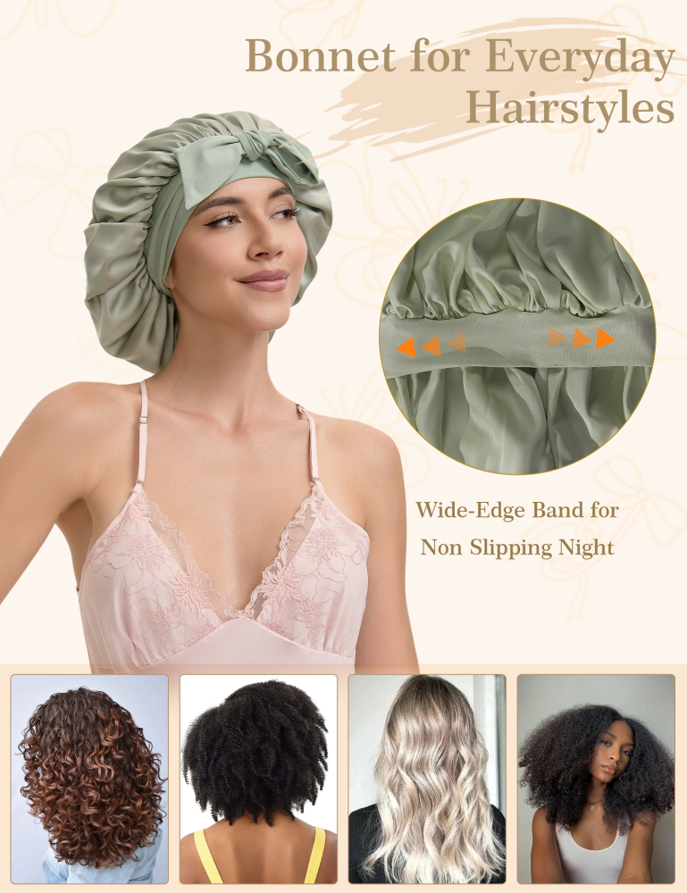 TIe Band Bonnet with Pack - Green