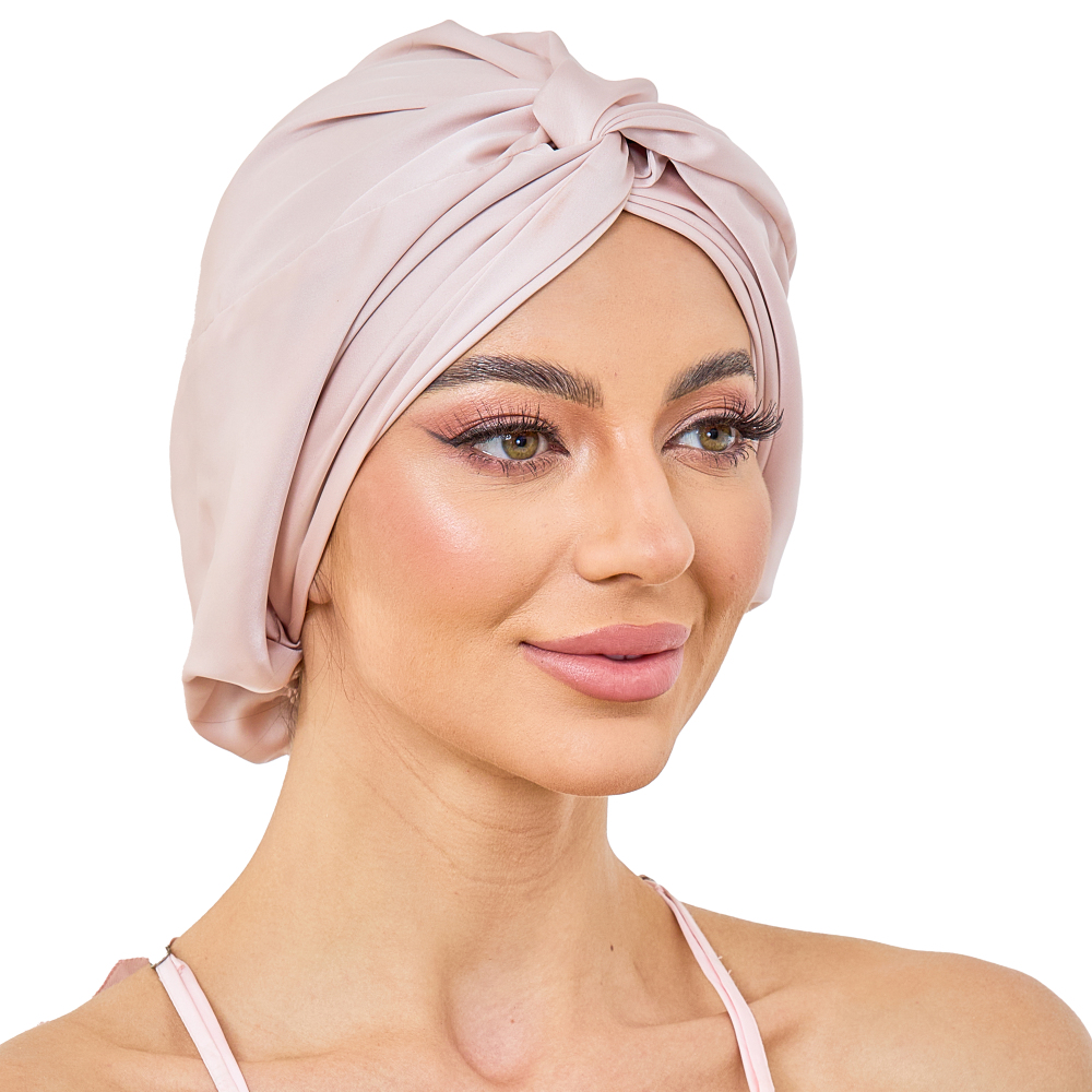Adjustable Button Bonnet - Pale Pink
