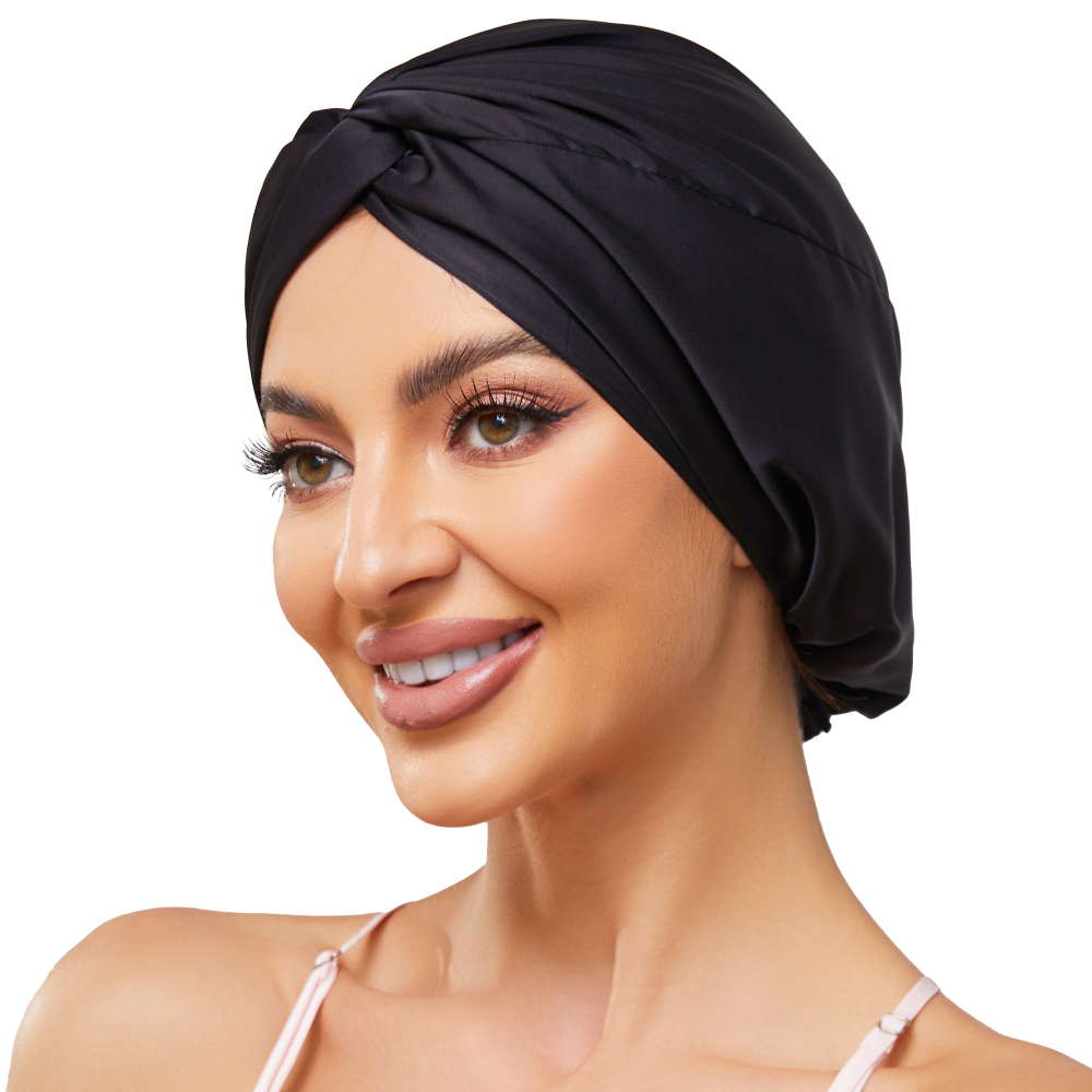 Adjustable Button Bonnet - Black