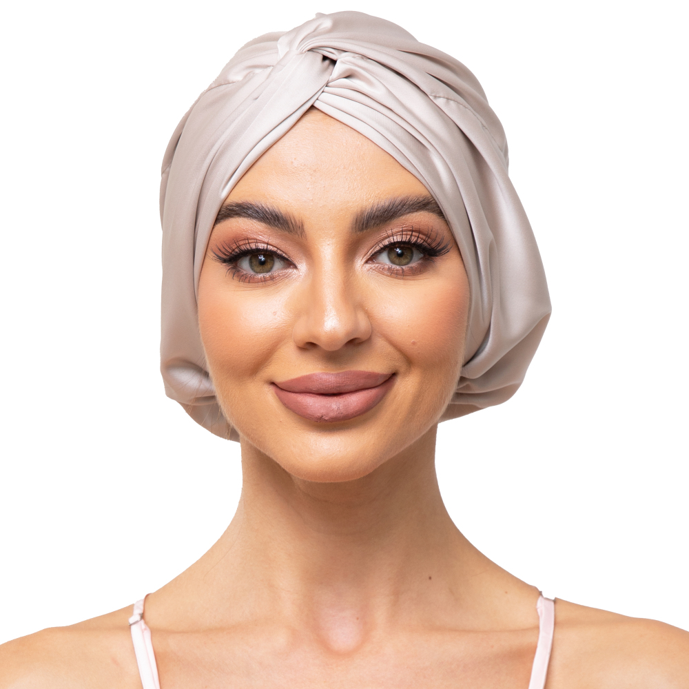 Adjustable Button Bonnet - Champagne