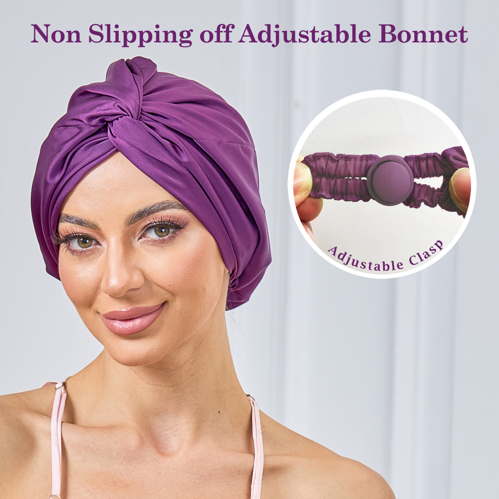 Adjustable Button Bonnet - Mystic Purple