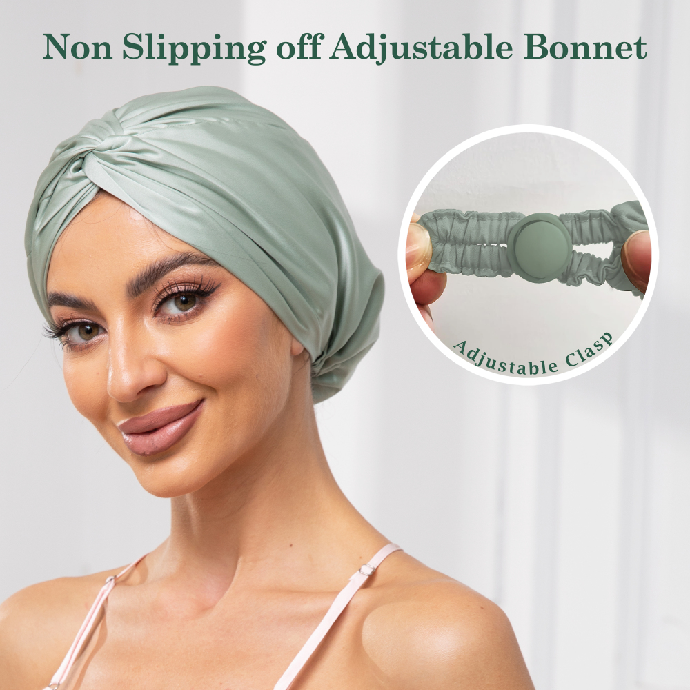 Adjustable Button Bonnet - Green