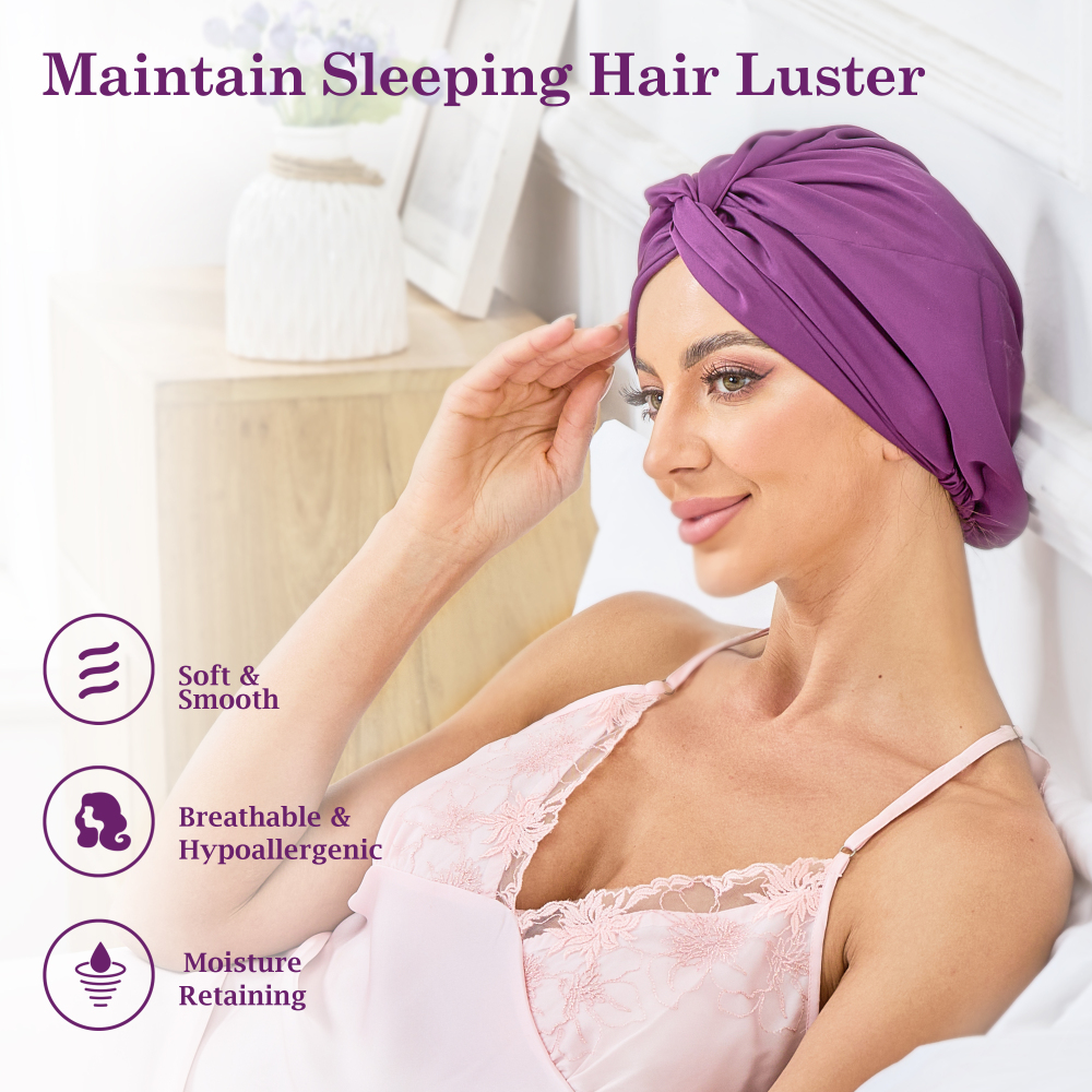 Adjustable Button Bonnet - Mystic Purple