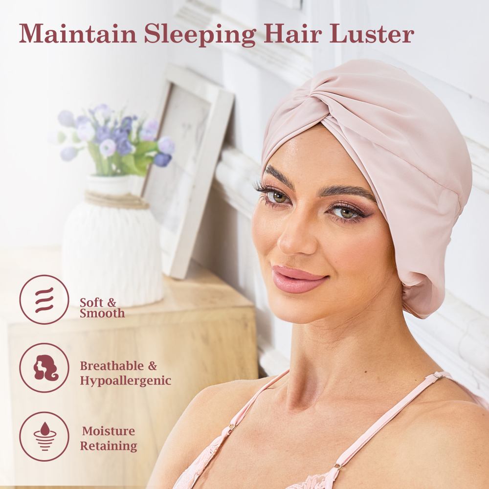 Adjustable Button Bonnet - Pale Pink