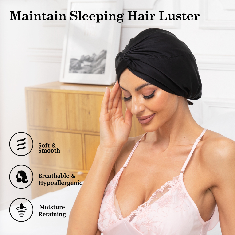 Adjustable Button Bonnet - Black