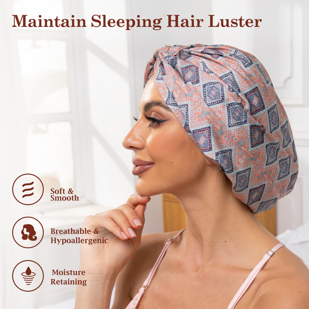 Adjustable Button Bonnet - Bohemia Orange