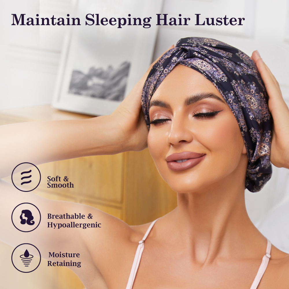 Adjustable Button Bonnet - Bohemia Black