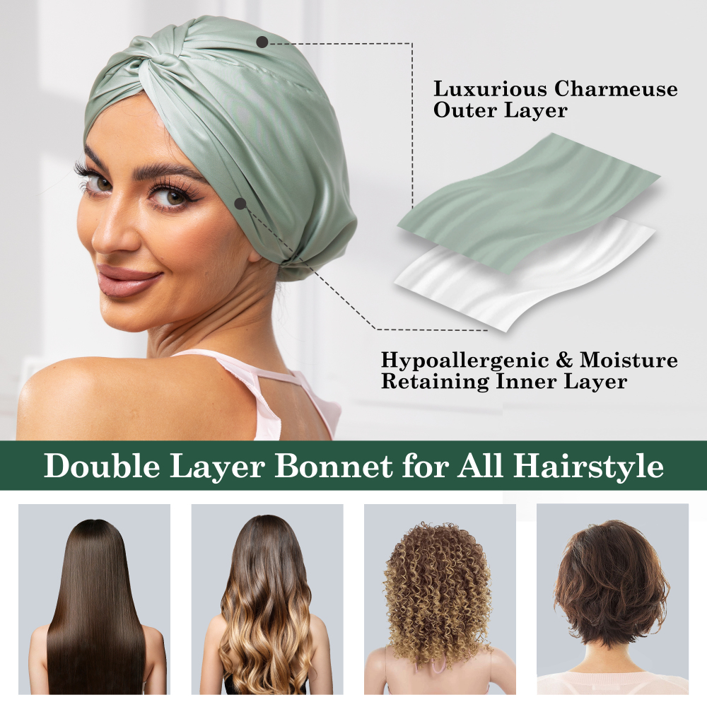 Adjustable Button Bonnet - Green