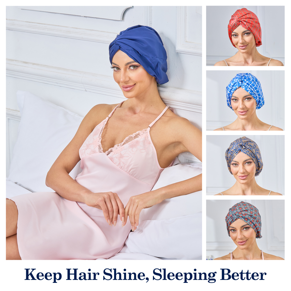 Adjustable Button Bonnet - Navy Blue