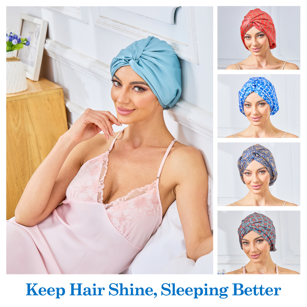 Adjustable Button Bonnet - Light Blue