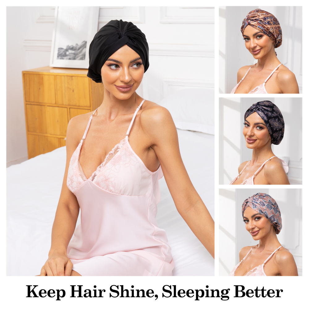 Adjustable Button Bonnet - Black