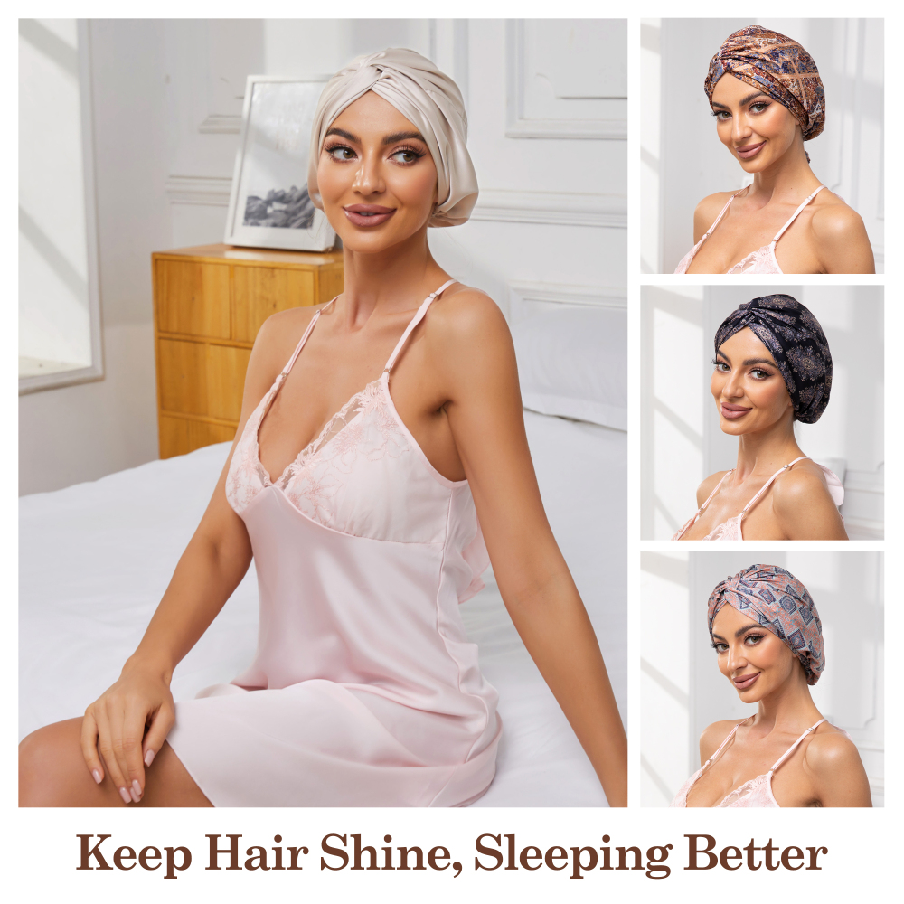 Adjustable Button Bonnet - Champagne