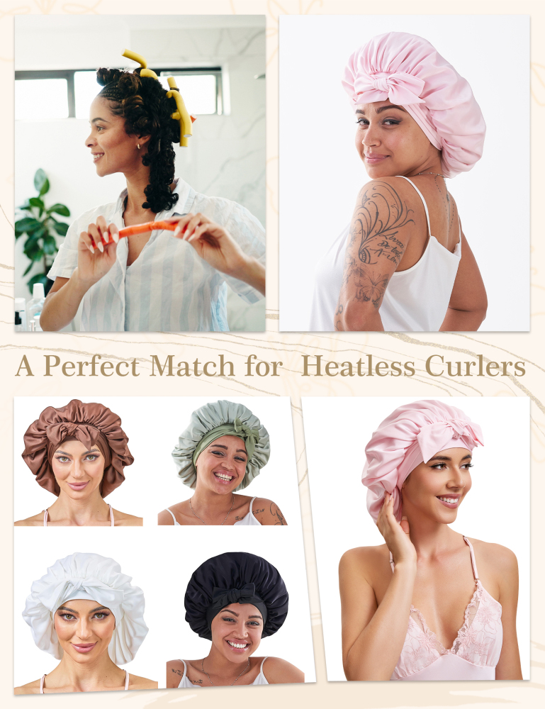 TIe Band Bonnet with Pack - Pink