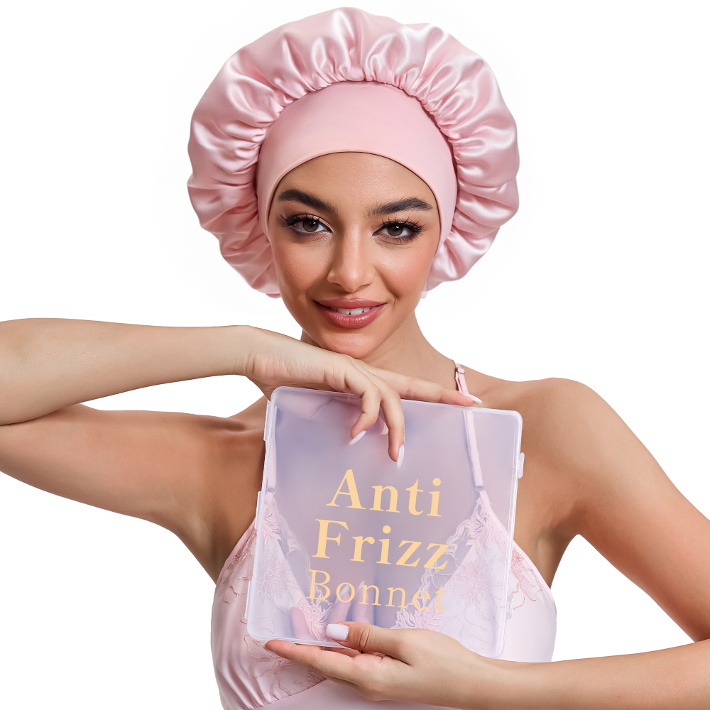 Elastic Bonnet with Pack - Pink