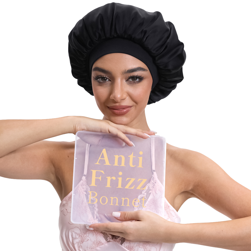 Elastic Bonnet with Pack - Black