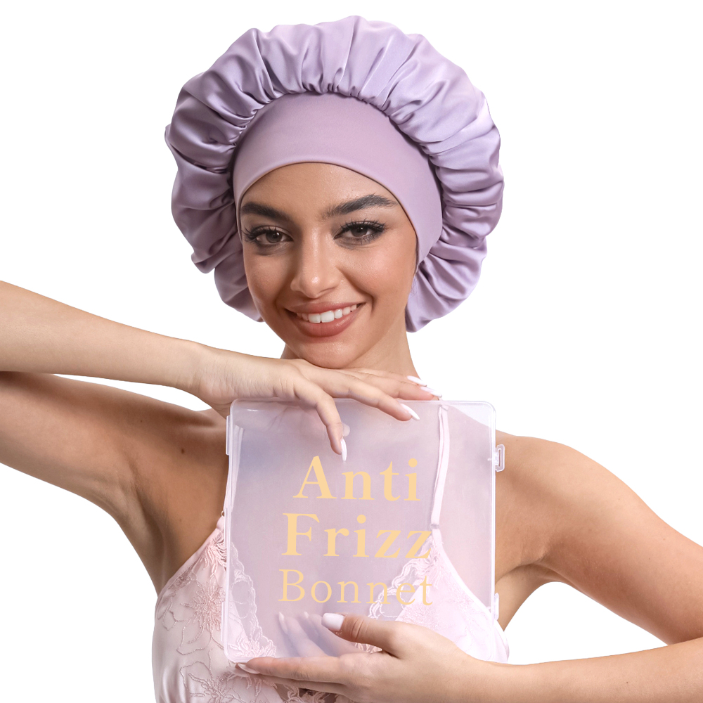 Elastic Bonnet with Pack - Purple