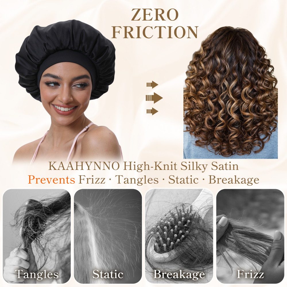 Elastic Bonnet with Pack - Black