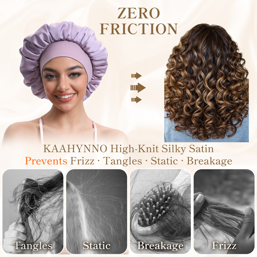 Elastic Bonnet with Pack - Purple