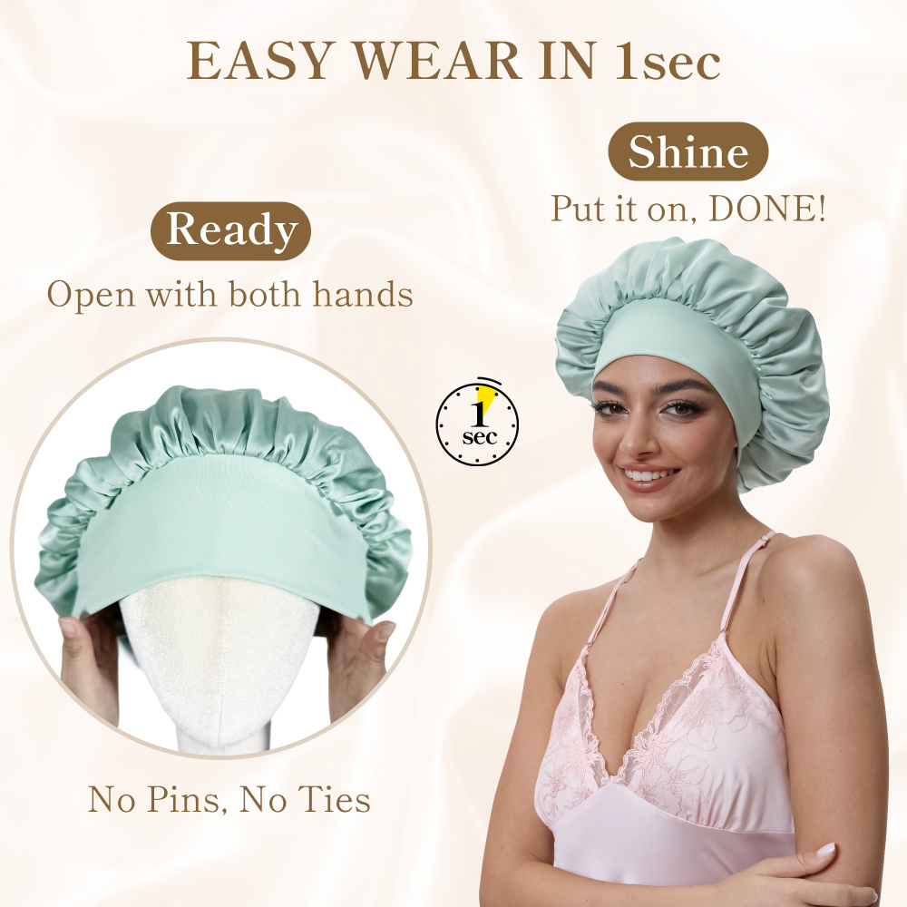 Elastic Bonnet with Pack - Green
