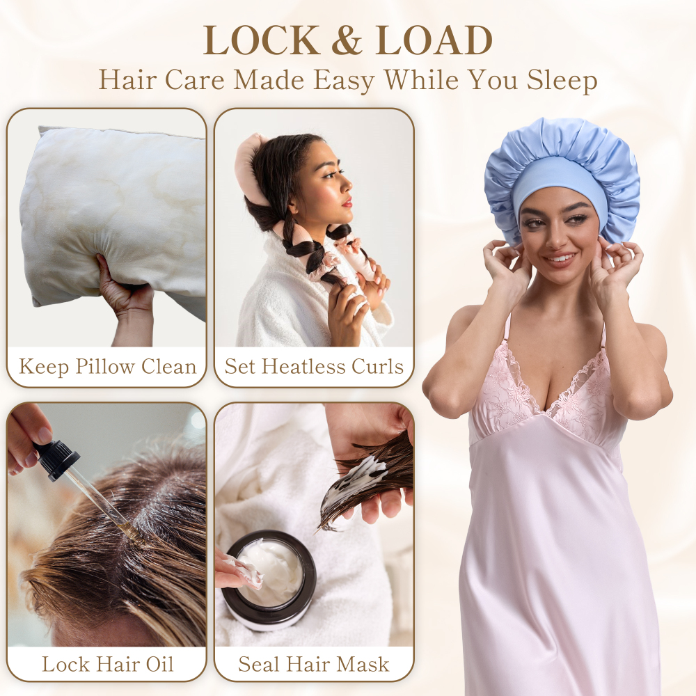 Elastic Bonnet with Pack - Aqua