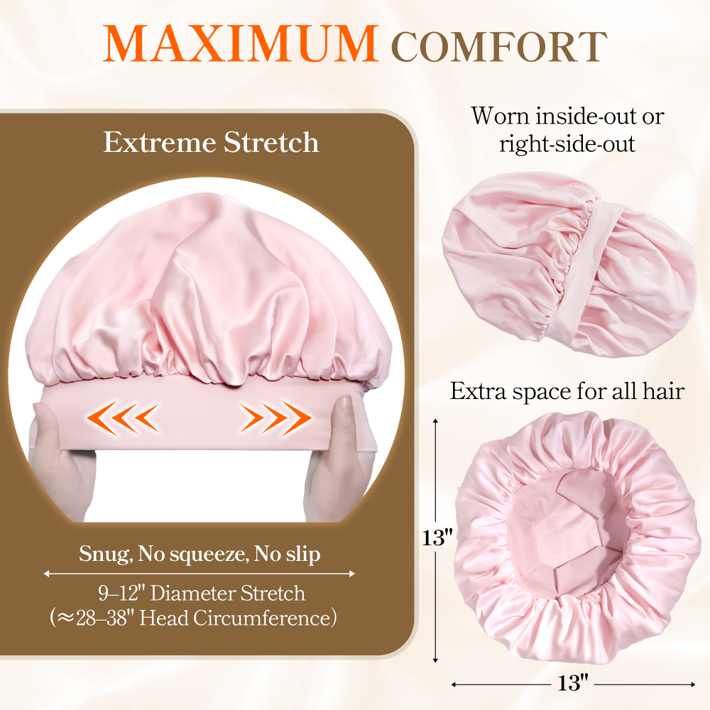 Elastic Bonnet with Pack - Pink