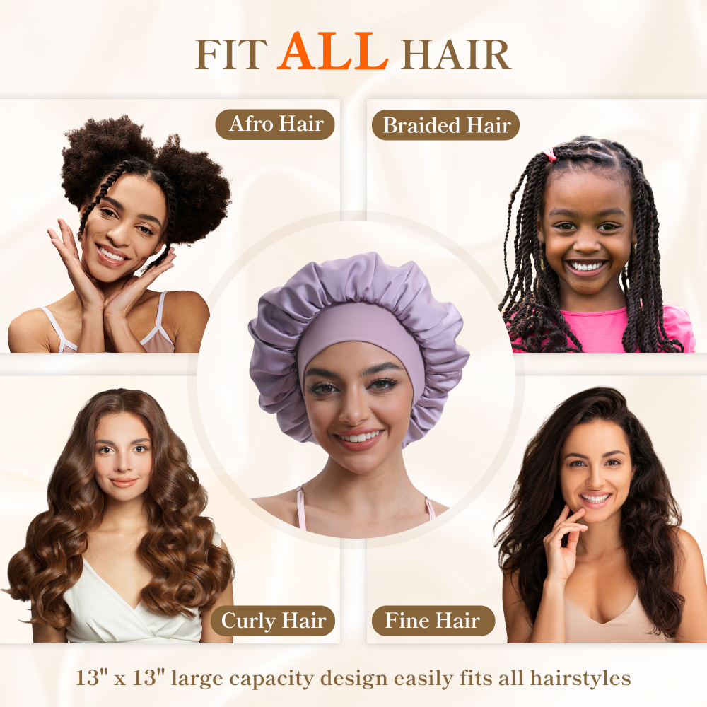 Elastic Bonnet with Pack - Purple