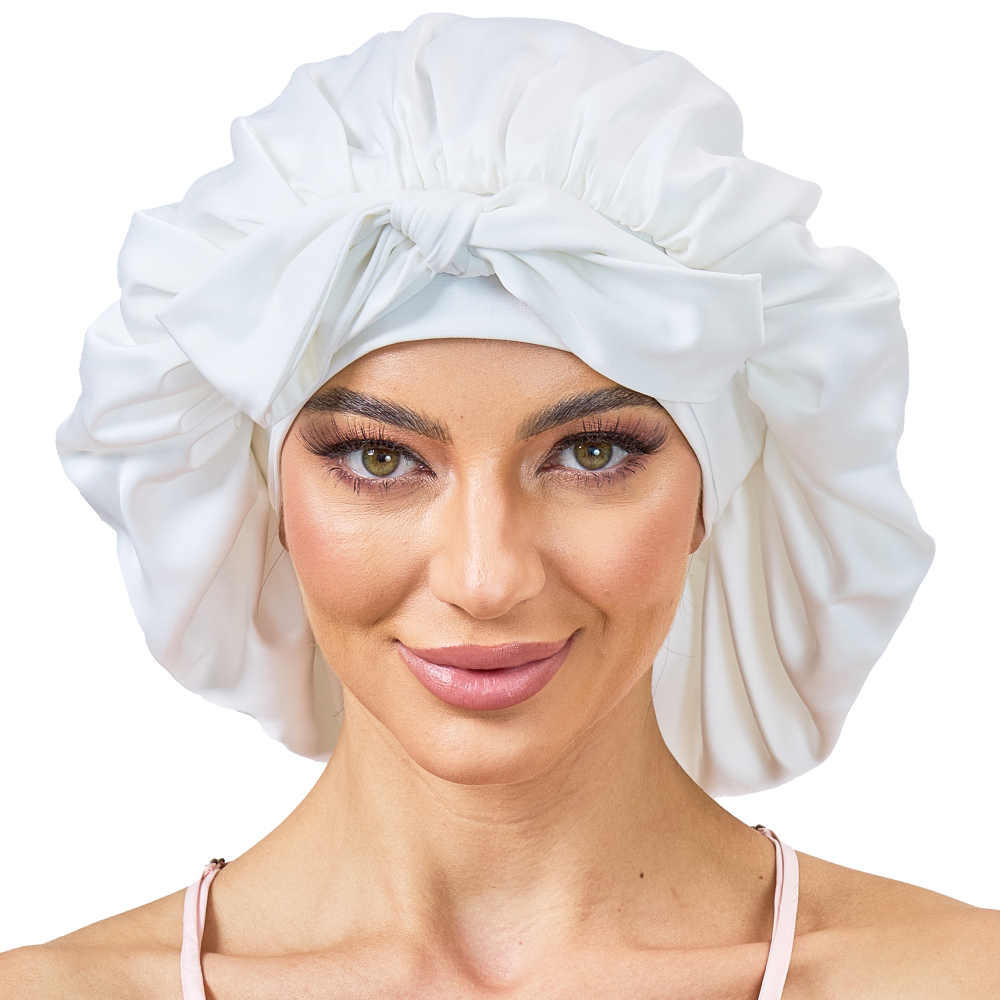 Tie Band Bonnet - Pure White