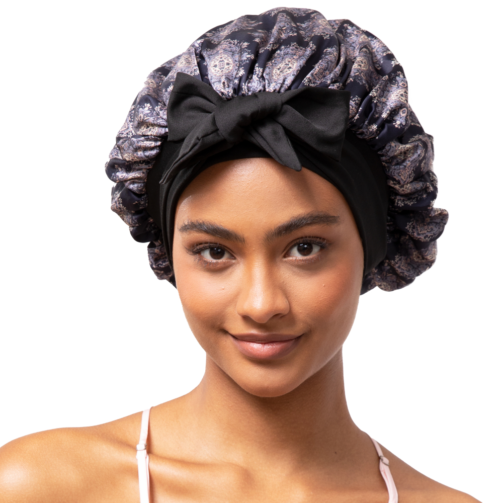 Tie Band Bonnet - Bohemia Black